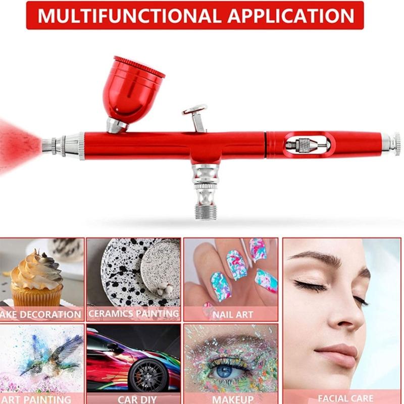 Double-Action 0.3mm Gravity-Feed Airbrush for Nail Manicures Small Air Brush Double-Action Large Gravity Feed Air Brush