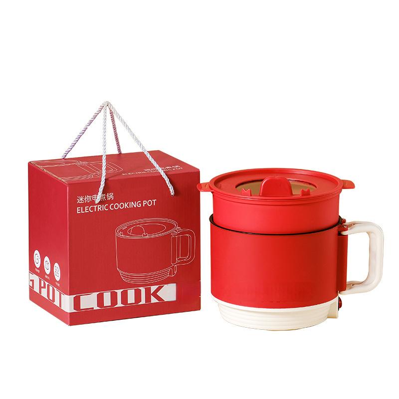 

220 В 2 уровня электрическая машина для приготовления пищи с пароваркой мини-сковорода-жаровня мультиварка 220V красный