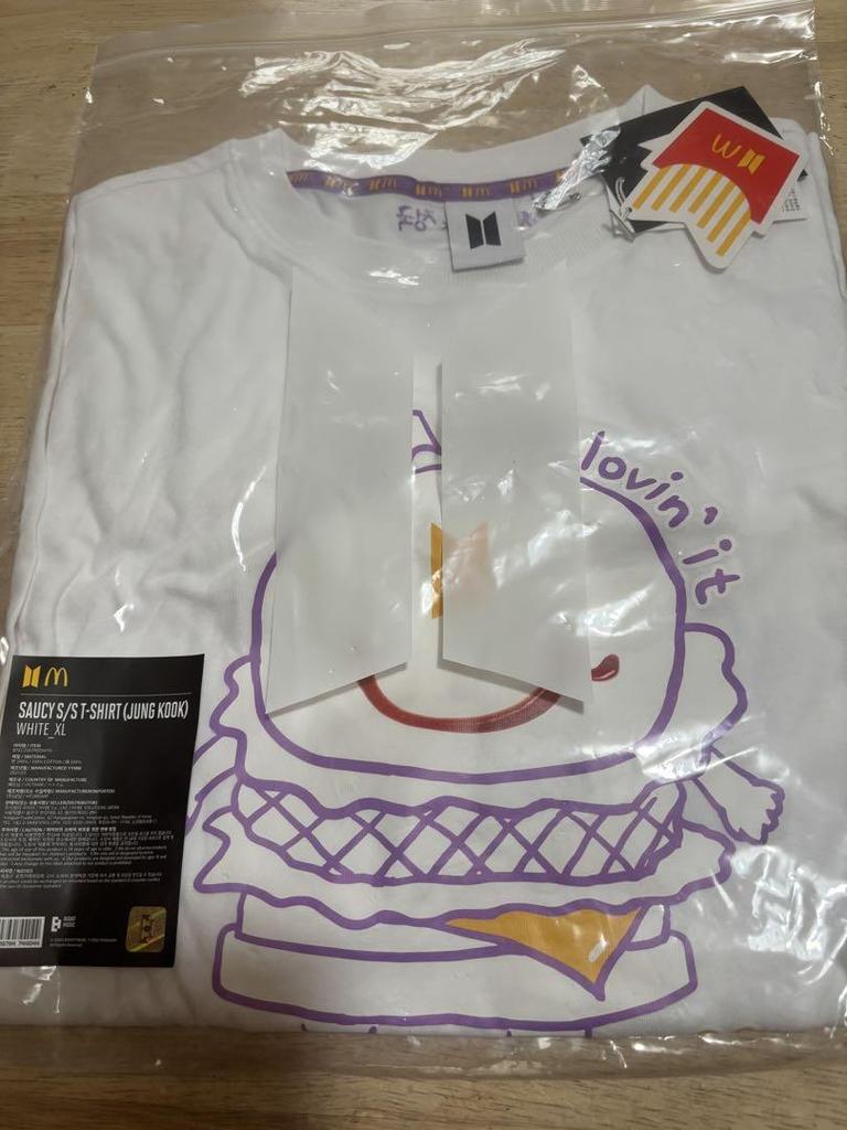 [USED] BTS JUNG KOOK McDonald's XL White T-shirt