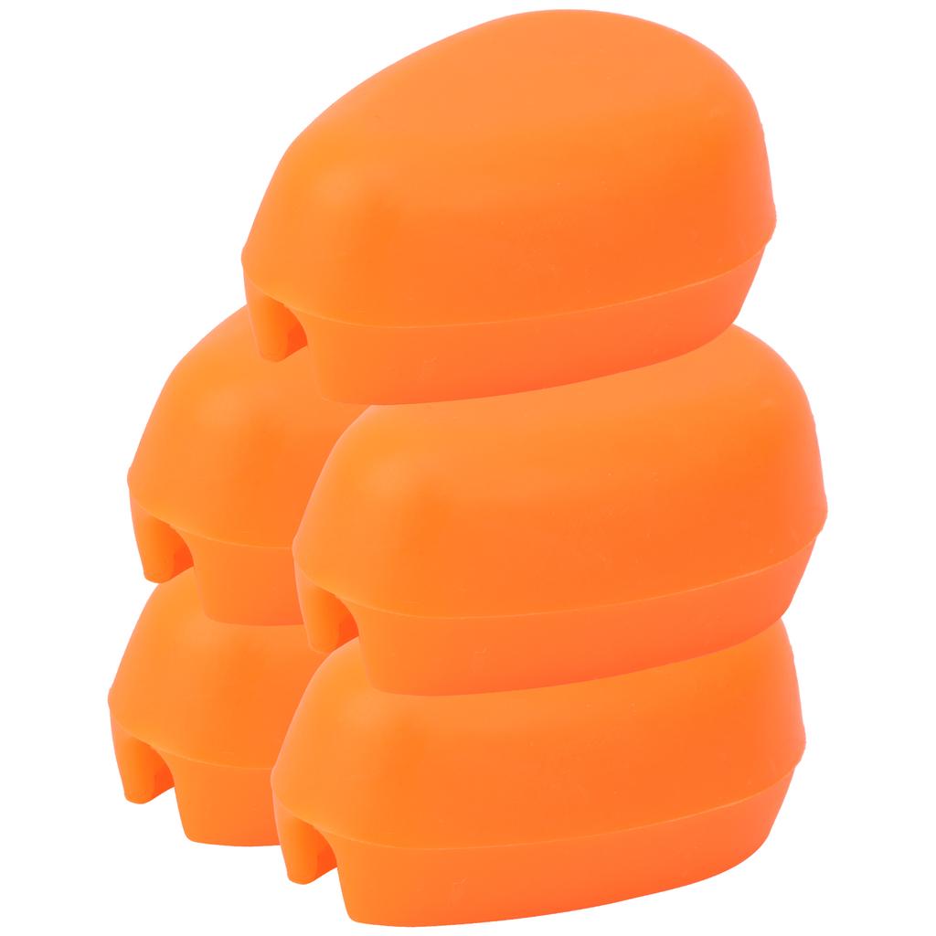 5pcs Fishing Inline Method Feeder Bait Mould Silicone Good Elasticity NonToxic Fish Equipment(Orange )