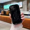 Ae79 femme Framed Black Art Protective Phone Cases for Xiaomi Poco X5 F6 Redmi Note 13 12 11 Pro 13C 12C A3 Huawei Honor 90 Wave TPU Back Cover