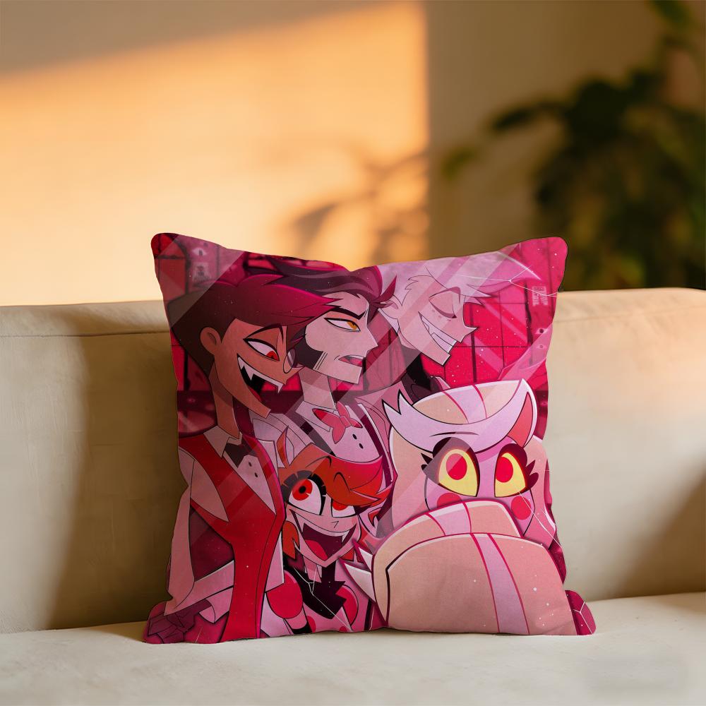 

Hazbin Hotle Cushion Cover Cozy Velvet Throw PillowSoft Warm Cushion For Sofa Bed 30X30cm