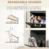 Two-Drawer Minimalistic 10-Shoe Cabinet - Black