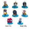 One Piece Anime Model: 8 Styles of Pirate Ships - Going Merry, Thousand Sunny, and Blackbeard's Ship Car Ornament PVC Figure & Bag.