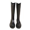 2025 long boots knight boots medium tube new autumn and winter small tall boots velvet long boots thick-soled Martin boots women