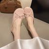 French Bow Round Head Ballet Shoes Fairy Shoes Flat Gentle Evening Shoes Mary Jane Bag Head Half Drag Large Size