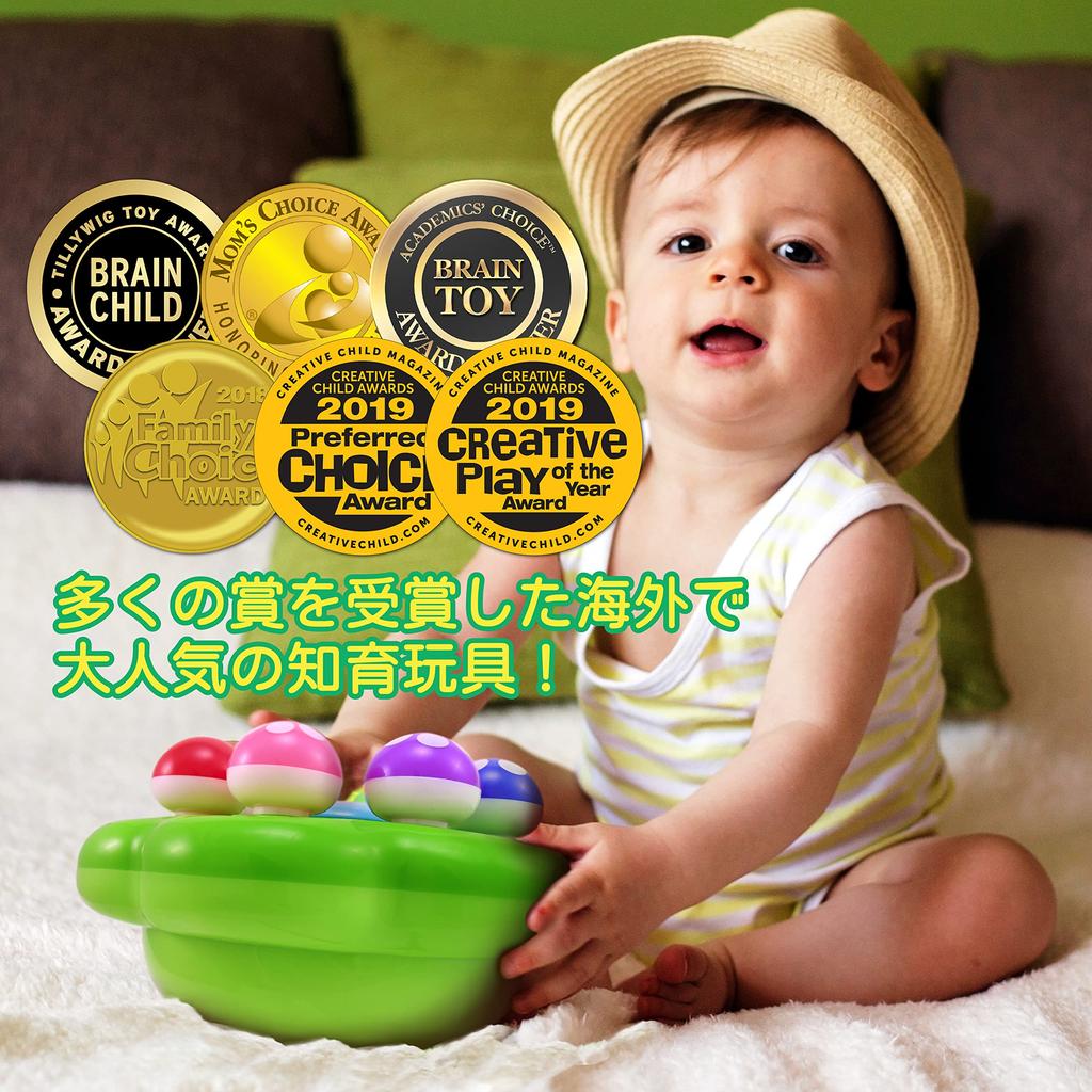 Best Learning Interactive Educational Toy for Infants and Toddlers Aged Games and Music "Mushroom Garden" - Light-up 1-3 - Colors, Numbers,