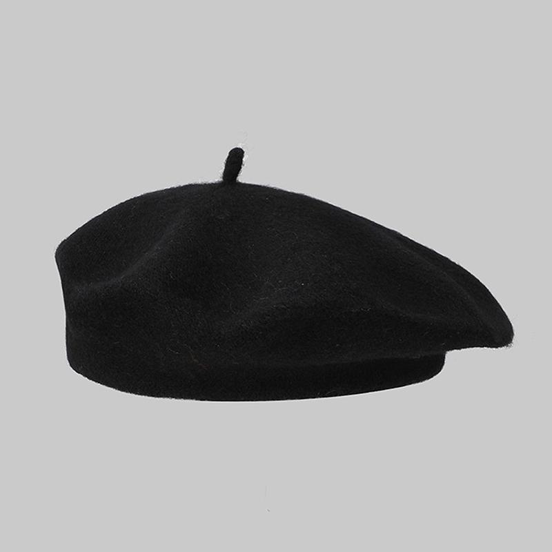 Vintage Damen Mädchen Baskenmütze Künstler Winter Warm Einfache Mütze Kappe Kopfbedeckung Hüte Für Frauen Einfarbige Klassische Mütze Maler Baskenmützen