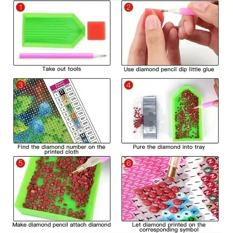 Schattige Egel Diamant Schilderen Kunst Dierenpatroon voor Volwassenen Beginners DIY Likes Diamant Mozaïek Margriet Klaproos Bloem Handgemaakt Cadeau