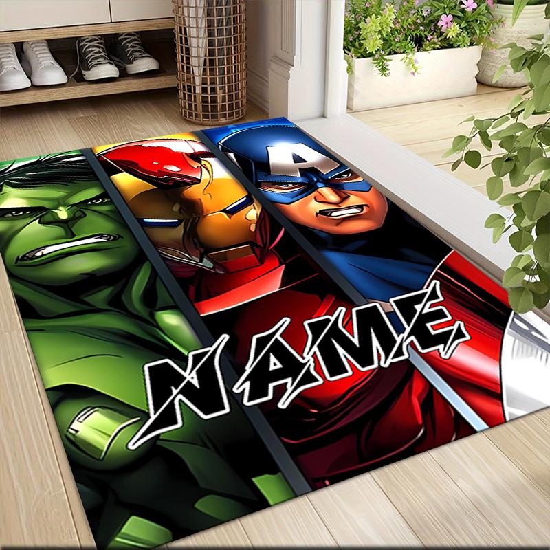 Custom Name "Spider-Man: City Hero" Carpet Rug Customizable Soft Washable Anti-Slip Home Living Room Sofa Mats Personalized Rug. 0909141