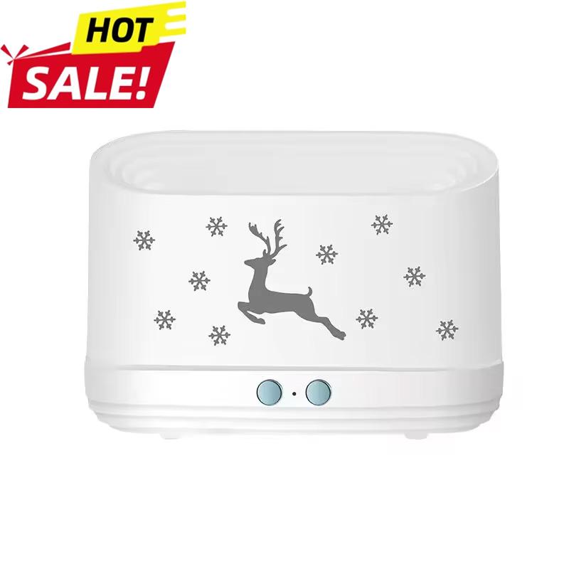 USB Flame Aroma Diffuser,Fragrance Essential Oil Diffuser Humidifier,With 3D Flame Night Light for Bedroom, Home and Office