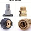 Pressure Washer Adapter Set, 3/8" Quick Connect Kit for Spray Gun Connection, M22 14mm Male to Female Thread Adapter, 5000 PSI
