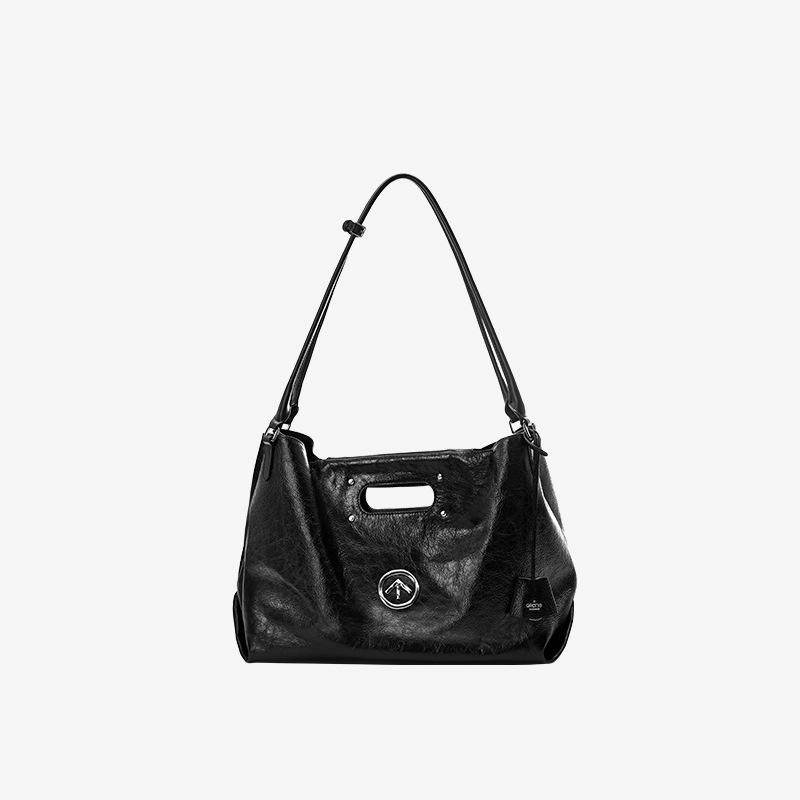 Tote Bag, A Large-capacity Commuter Leather Handle and Shoulder Soft Bag
