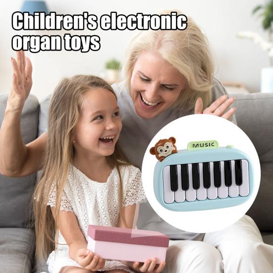 15 kláves kapesní piano mini elektronické piano s podsvícenými klávesami pro děti přenosný hudební nástroj hračka pro ranou dětskou výchovu