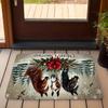 1Pcs Anti Fatigue Kitchen Rugs, Christmas Horse Print Waterproof Non-Slip Thick Cushioned Kitchen Mat Heavy Duty Comfort Standing Mat for Kitchen
