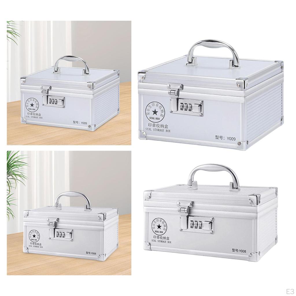 Cassetta di sicurezza con combinazione, grande capacità, 6,30"x6,30"x4,53" Multigriglie con codice, cassetta di sicurezza personale