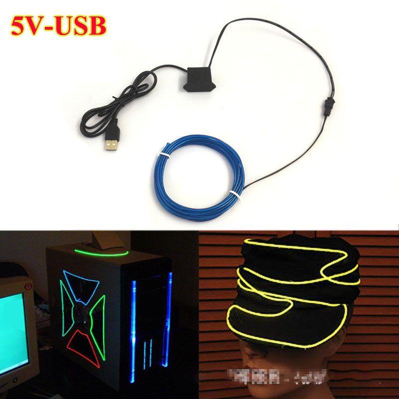 Vibrant Neon Led Light Glow El Wire String Rope For Stunning Party Decorations