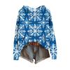 Ladies' Fashionable Printing Casual Hooded Long Sleeved Sweatshirt