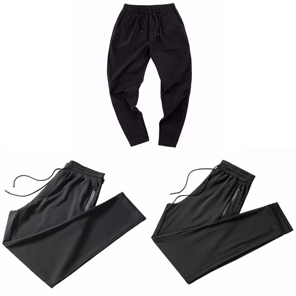 Ice Silk Mesh Mens Casual Pants With Drawstring Waist For Summer Activewear