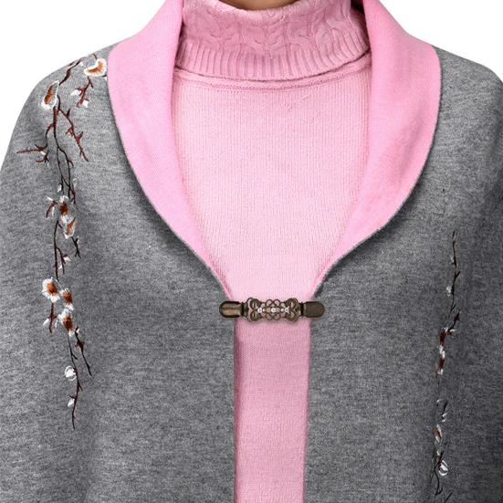 Sweater Duck Mouth Clips for Cardigans Vintage Shawl Cloak Clasp Rhinestone Cinching Clip for Women Shawl Shirt Dress