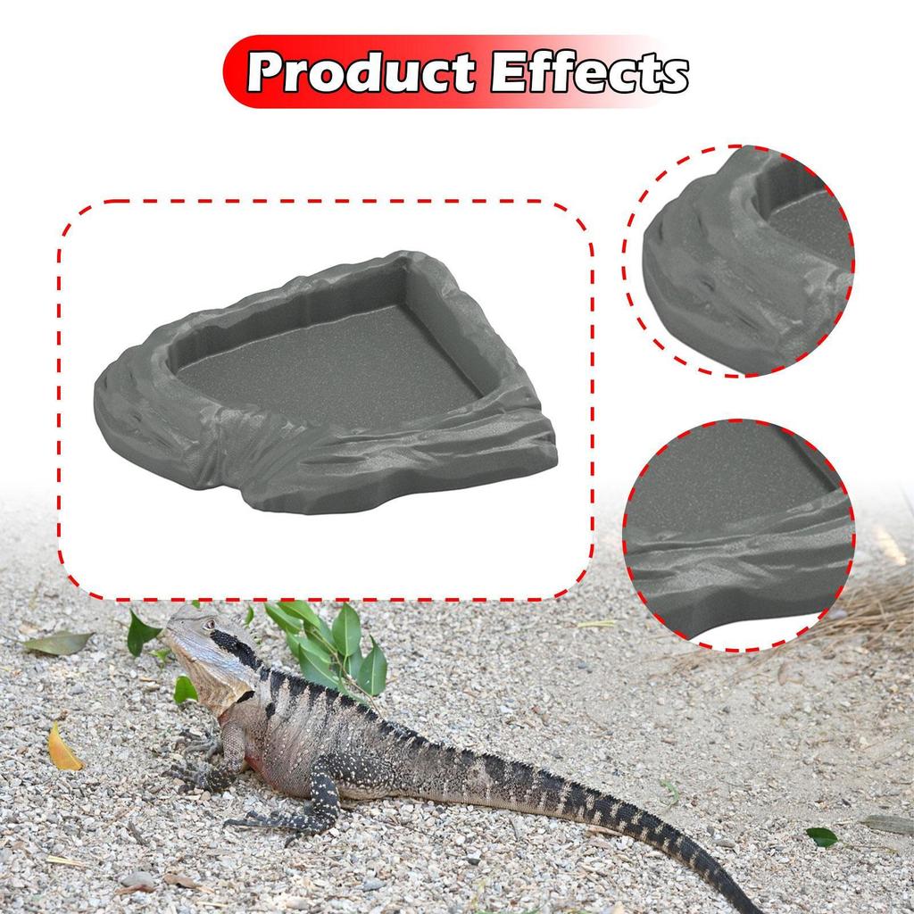 Reptilien Wassernapf Ecke Futterschale Kippsicher Mehrzweck Badebecken Schildkröte
