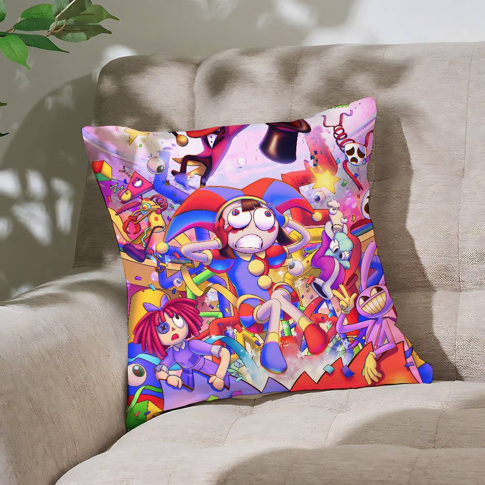 Cartoon The A-Amazing D-DigitalS I-Circus Pillow Case Throw Pillow Cover Nordic Vintage Style Cushion Covers Sofa Couch Seat