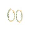 Elegant Aquamarine Zircon Circle Earrings - High-End European and American Style, Versatile Luxury Accessories for Women