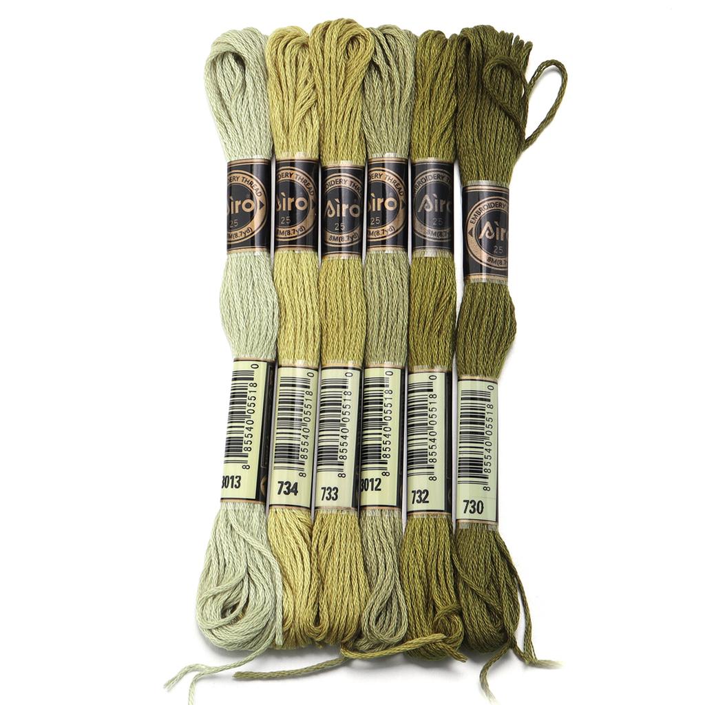 6pcs/lot Colorful Cross Stitch Threads Polyester Embroidery Threads DIY Hand Sewing Knitting Embroidery Supplies Accessories