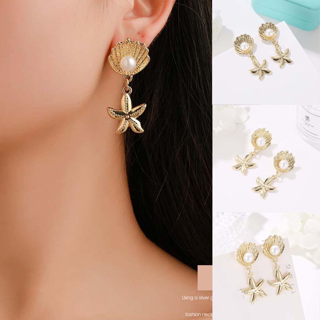 

Женские элегантные креативные золотые серьги-гвоздики с пирсингом и висячими серьгами золотой