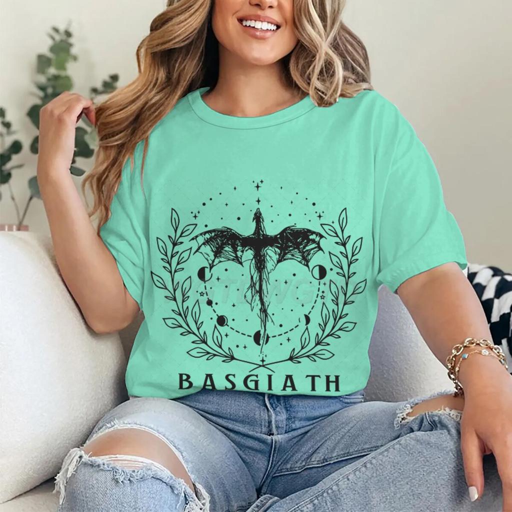 Basgiath War College Tshirt Trendy Dragon Fantasy Reader Bookish Tshirt Stylish Women Unisex Graphic Reading Tee Shirt