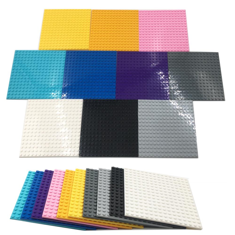 2PCS Double-sided Baseplates 16x16 Dots DIY Building Blocks Bricks 16*16 Assemblage Construction Toys Works With Featuring 91405