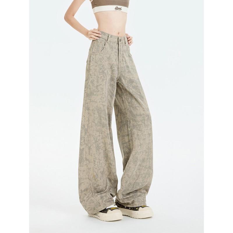 Womens High Waist Wide Leg Jeans