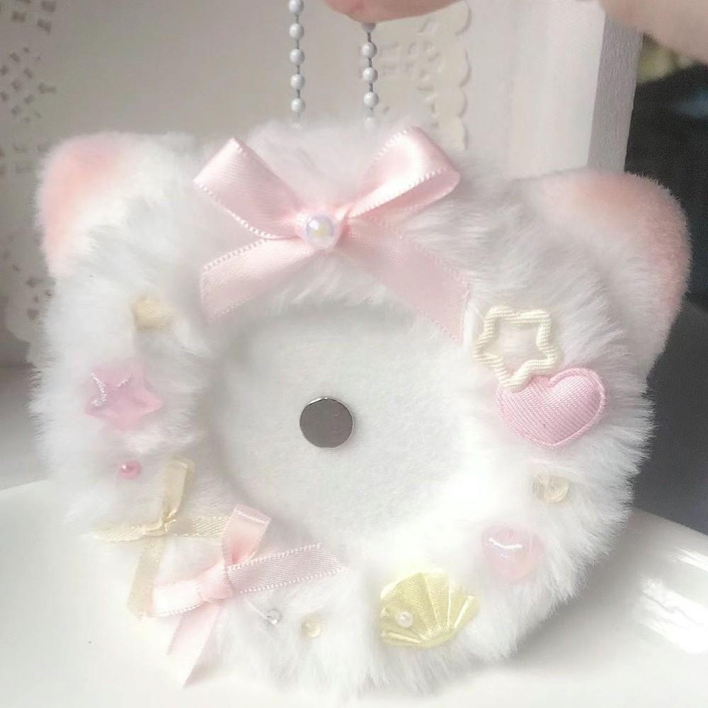 Lace Magnetic Anime Badge Holder Rose Ornate Ribbon Badge Flower  Ita Bag Accessories