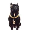 Pet Dog Cat Gold Necklace Collar Gold P Chain Dress Up Decoration Gift For Dogs Fighting Dog Accessories Jewelry Photo Props