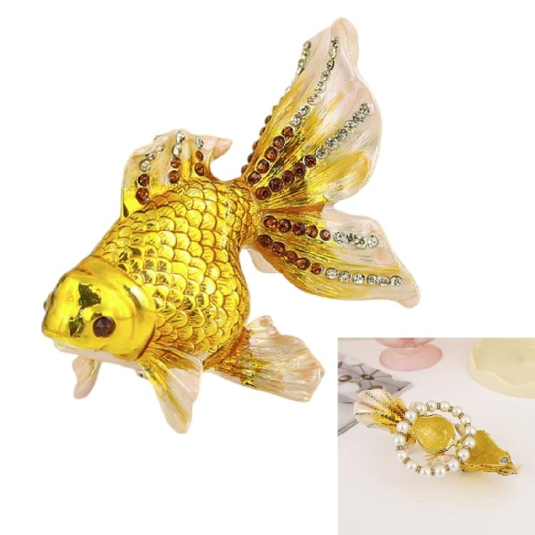 Goldfish Shape Gift Box Elegant Handmade Statue Decorative Ornament for Rings Earrings and Other Delicate Accessories