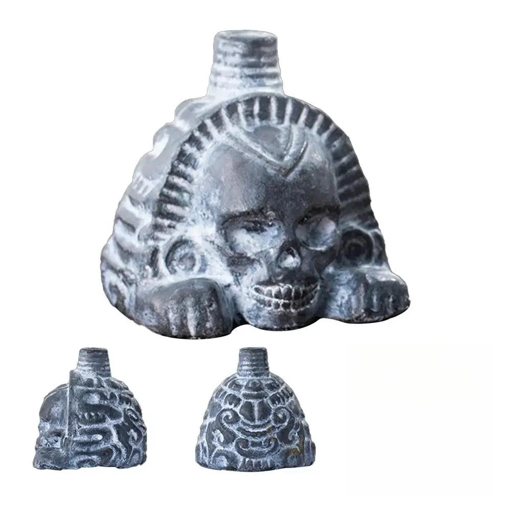 Fluier Aztec al Morții Spookys Fluier Aztec Înfricoșător al Morții Fluier de Război Fantomă Jucărie Cap de Craniu Recuzită Zgomotoasă pentru Petrecere Jucărie Rășină Halloween Cadou