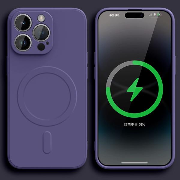 

Оригинальный жидкий силикон для Magsafe, магнитный чехол с беспроводной зарядкой для iPhone 15 14 Plus 13 12 11 Pro X XR XS Max 7 8, мягкий чехол For iPhone 15Pro