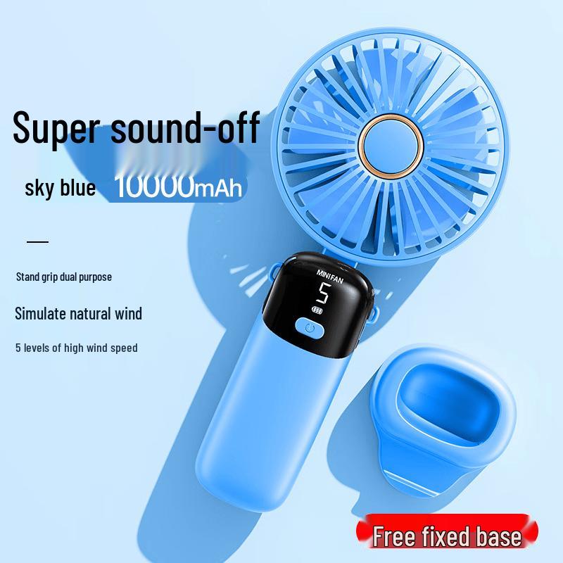 Yabuka Portable Handheld & Desktop USB Fan with Digital Display
