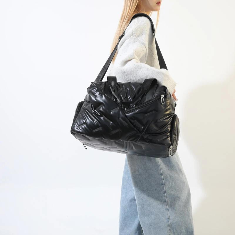 Geantă de călătorie cu fermoar de mare capacitate din plutoniu