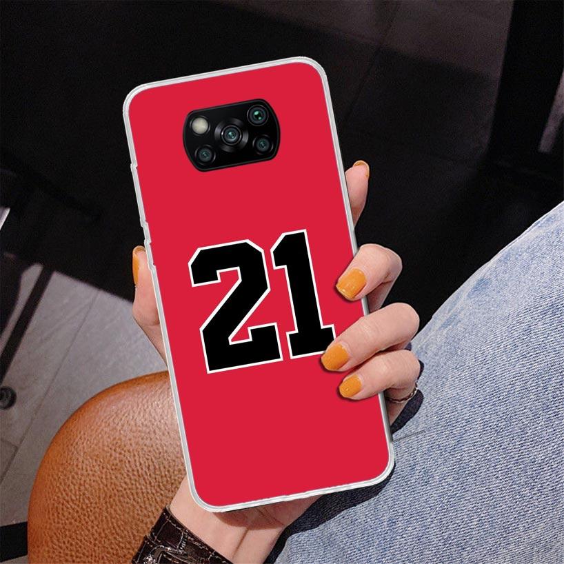 Basketball 23 24 8 Number Phnoe Case for Xiaomi Poco X5 X6 X7 Pro X4 Gt F7 Ultra M8 M7 Redmi 15C 15 13C 13 12C 12 Unique Cover C