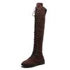 Hot Sale Large Size -3 Size Flat Bottom Over Knee Women's Boots Autumn and Winter New Suede Locomotive Boots