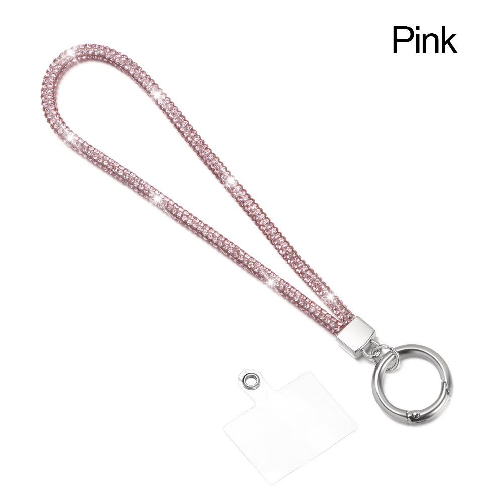 Telefon Diamant Kristall Handgelenk Riemen Glitter Strass Telefon Lanyard Schlüsselanhänger Hängen Anti-verloren Seil