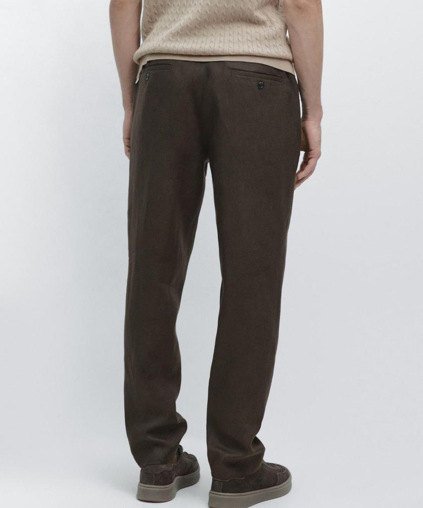 Masimodutti Tapered Fit Linen Pants