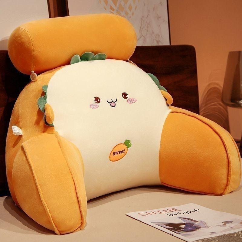 Cartoon Cute Waist Cushion Pillow Pillow Bedhead Soft Bag, Sofa Cushion Dormitory Office Chair Cushion Bed Back Cushion