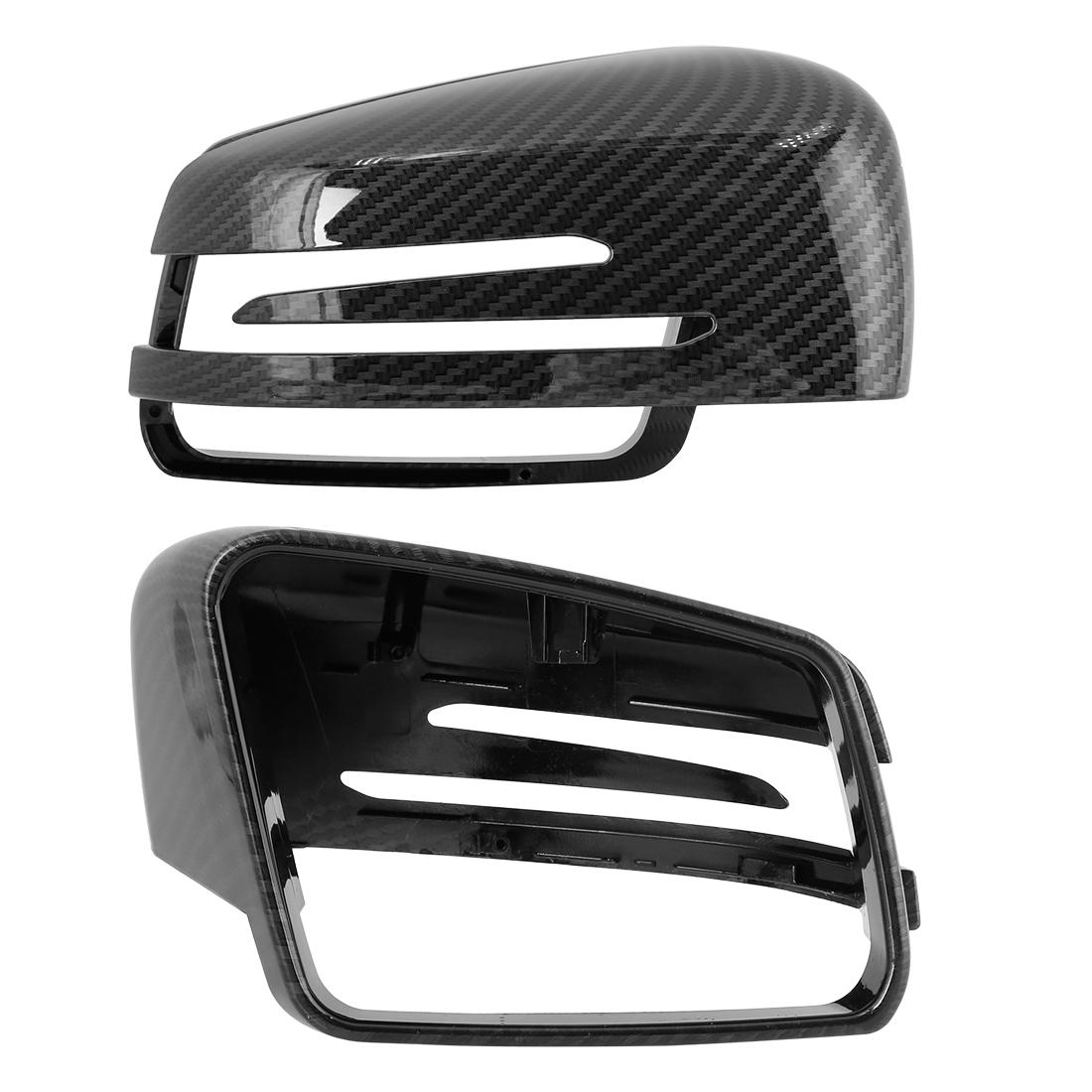 

X Autohaux Pair, крышка зеркала заднего вида, крышка из углеродного волокна, новая крышка зеркала боковой двери автомобиля, крышки для Mercedes SEC 2009-2013