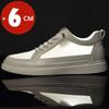 Neue sommer 6 cm männer aufzug schuhe lässige männer turnschuhe kuh leder mesh lift freizeit designer schuhe höhe erhöhen größere schuhe