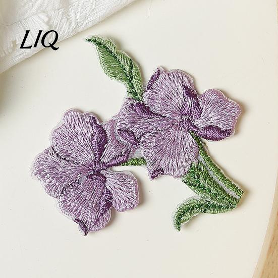 Iron-on Patch Flower Embroidered Patch, Iron On Sew Decorative Floral Applique for Jeans Shirts Hats Bags Repair And Decoration