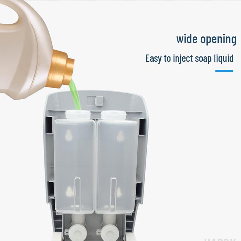 SVAVO Weißer Wandmontierter Doppel-Seifenspender 500 ml