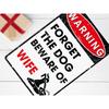 Man Cave Decor Funny Metal Signs Bar Pub Office Garage Wall Decor Forget Dog Beware Wife Aluminum Unique Decoration Item