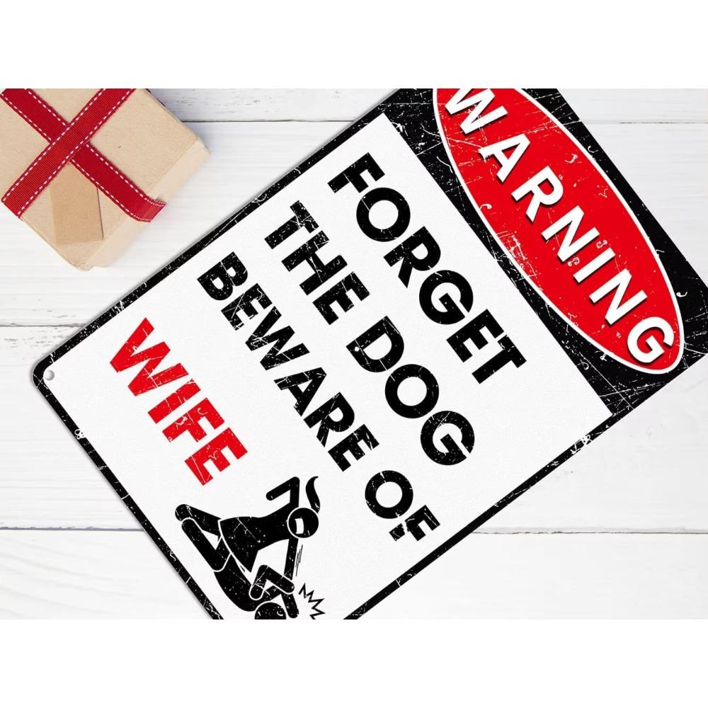 Man Cave Decor Funny Metal Signs Bar Pub Office Garage Wall Decor Forget Dog Beware Wife Aluminum Unique Decoration Item